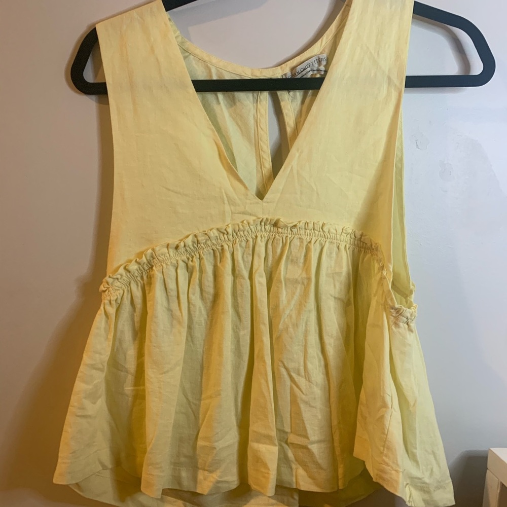 Urban Outfitters Yellow babydoll tank top